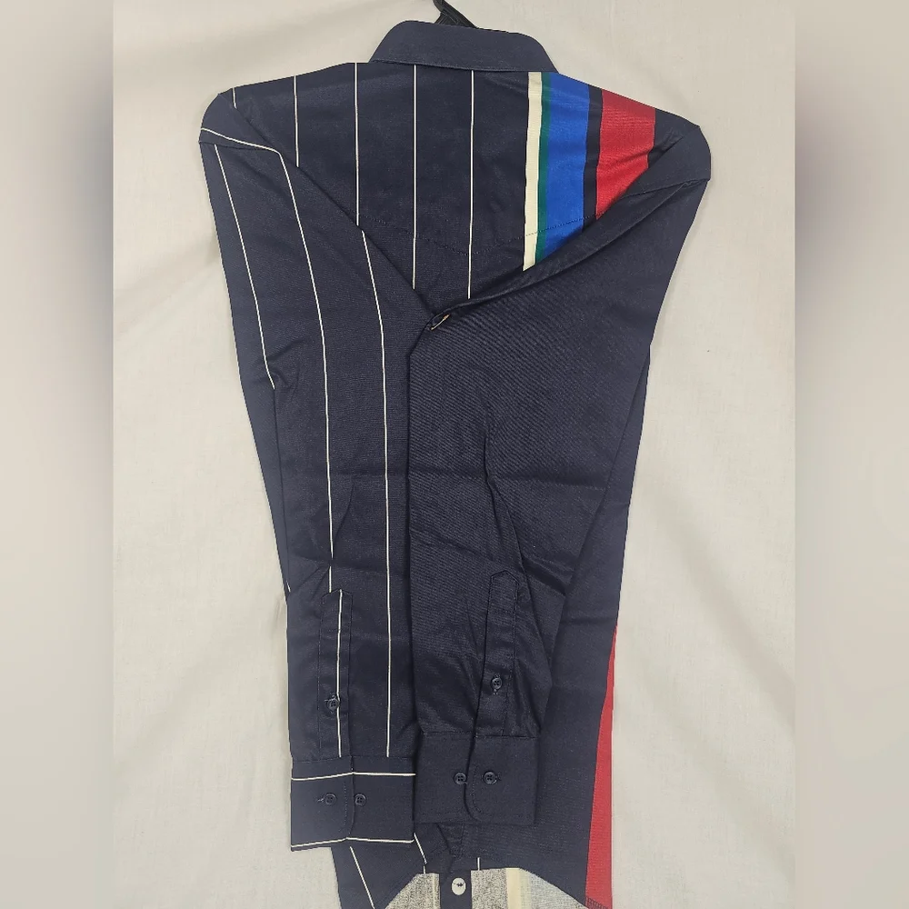 RARE VINTAGE Wrangler SIZE medium  BRUSHPOPPER RIDGERIDER BUTTON UP - Picture 9 of 11